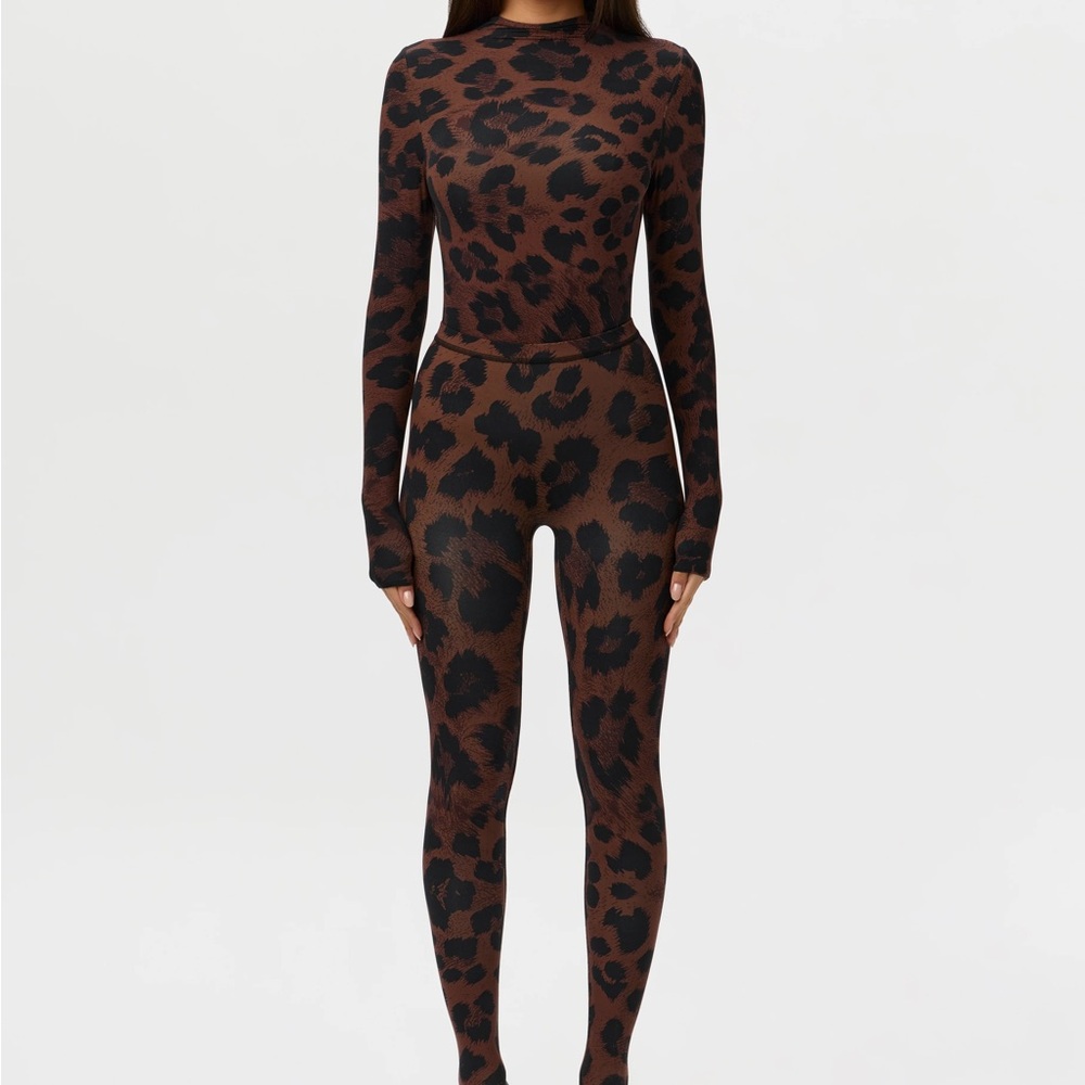 Naked Wardrobe Leopard Print two piece set - Brown and Black